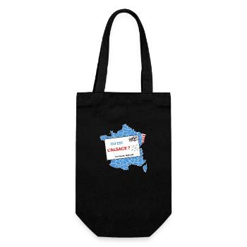 Wo liegt das Elsass? - Geschenkbeutel für Flaschen - Schwarz - Vorne