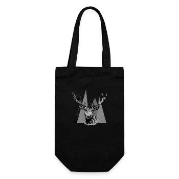Deer - Gift Bag for Bottles - black - Front
