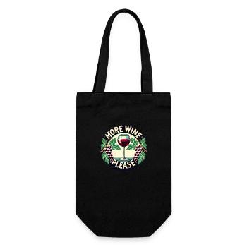 More Wine Please - Gift Bag for Bottles - black - Front