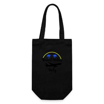 Travel Vibes Only - Gift Bag for Bottles - black - Front