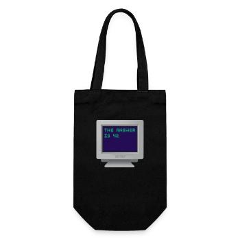 CRT - The answer is 42. - Gift Bag for Bottles - black - Front