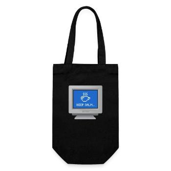 CRT "Keep Calm" Wallpaper - Gift Bag for Bottles - black - Front