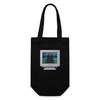 CRT design - The ghost girl 1 - Gift Bag for Bottles - black - Front