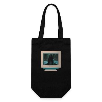 CRT design - Ghost girl 2 - Gift Bag for Bottles - black - Front