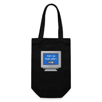 CRT design - All this for cats! - Gift Bag for Bottles - black - Front