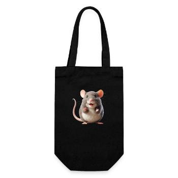 Mouse 2 - Gift Bag for Bottles - black - Front