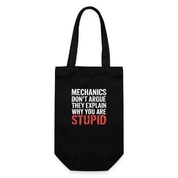 Mechanics Explain Why You Are Stupid 5 - Geschenkbeutel für Flaschen - Schwarz - Vorne