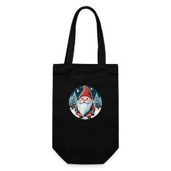 Christmas gnome - Gift Bag for Bottles - black - Front
