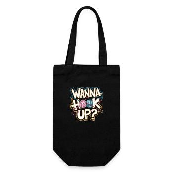 Yarn and humor combined - Gift Bag for Bottles - black - Front