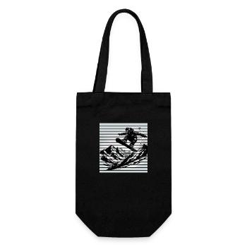 Snowboarder - Geschenkbeutel für Flaschen - Schwarz - Vorne