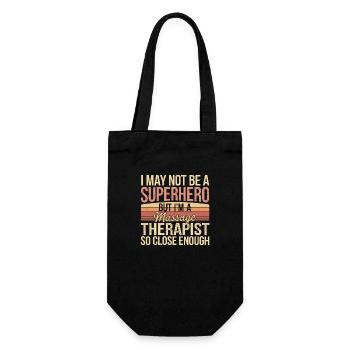 Funny massage therapy design - Gift Bag for Bottles - black - Front
