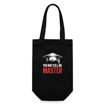 Humorvolles Design für Master-Absolvent*innen - Geschenkbeutel für Flaschen - Schwarz - Vorne