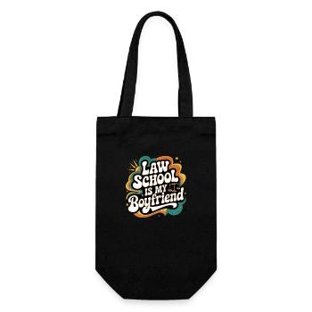 Law School Is My Boyfriend 10 - Geschenkbeutel für Flaschen - Schwarz - Vorne