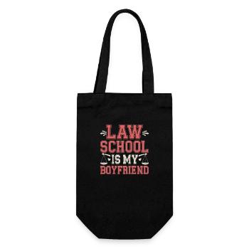 Law School Is My Boyfriend 12 - Geschenkbeutel für Flaschen - Schwarz - Vorne