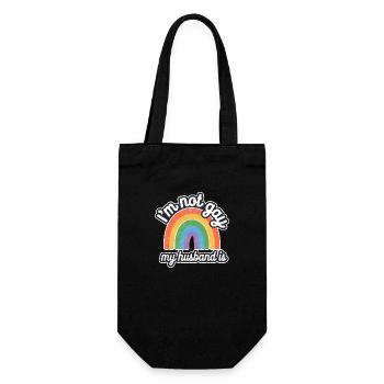 I'm Not Gay My Husband Is 17 - Geschenkbeutel für Flaschen - Schwarz - Vorne