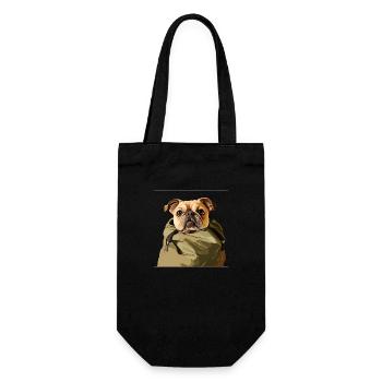 Loyal Companion in Style – Bulldog Spirit - Geschenkbeutel für Flaschen - Schwarz - Vorne