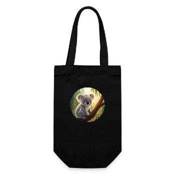 Koala bear in tree - Gift Bag for Bottles - black - Front