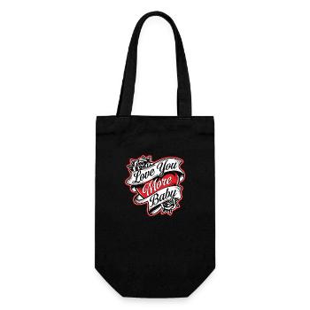 I Love You My Love T-Shirt zum Valentinstag Geschenk - Geschenkbeutel für Flaschen - Schwarz - Vorne