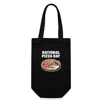 Journée nationale de la pizza 2025 pizza day gift - Sac à bouteille - noir - Devant