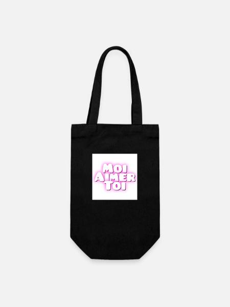 Moi aimer toi - Sac à bouteille - noir