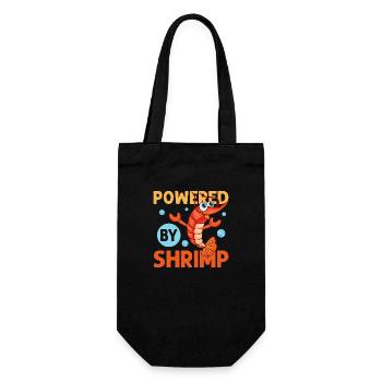 Powered By Shrimp Shrimp Lover Seafood - Gift Bag for Bottles - black - Front