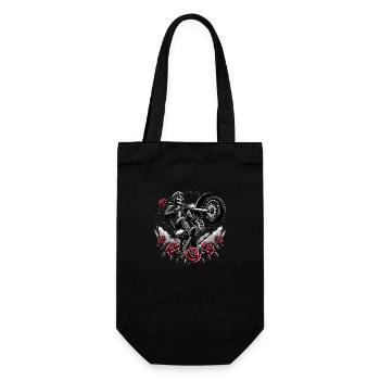 Motorrad Motocross biker bike - Geschenkbeutel für Flaschen - Schwarz - Vorne