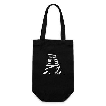 Brief an zebra - Geschenkbeutel für Flaschen - Schwarz - Vorne