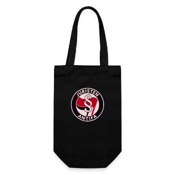 Juristen Antifa - Geschenkbeutel für Flaschen - Schwarz - Vorne