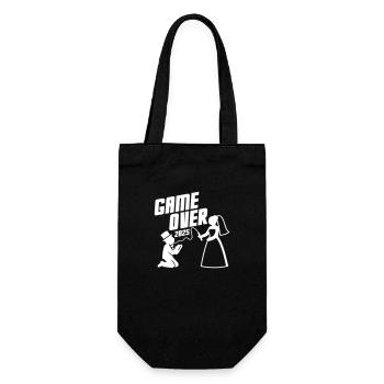 Game Over 2025 Wedding - Gift Bag for Bottles - black - Front