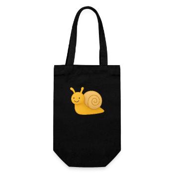 Cute Snail for Babies and Kids – Funny Animal - Gift Bag for Bottles - black - Front
