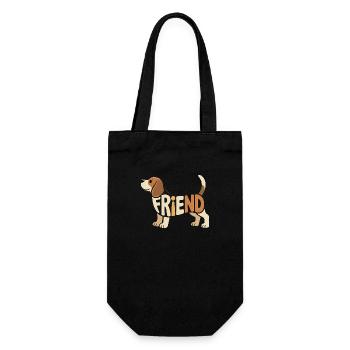 Beagle Friend - Cool Pet Logo - Gift Bag for Bottles - black - Front