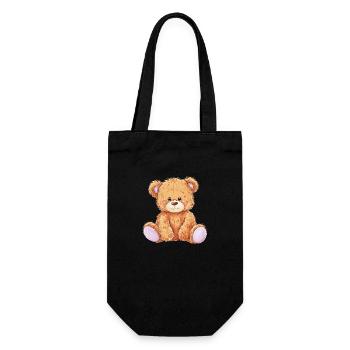 Cute Baby Teddy Bear - Gift Bag for Bottles - black - Front
