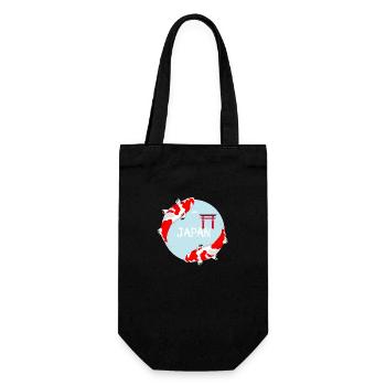 koi carpe poisson japon Asia poisson rouge manga rouge l - Sac à bouteille - noir - Devant