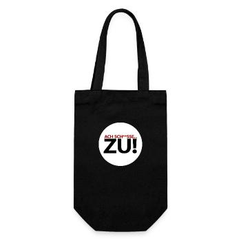 ach Scheisse - zu! - Kletter T-Shirt - Geschenkbeutel für Flaschen - Schwarz - Vorne