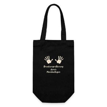 Brustvergrößerung durch Handauflegen - Geschenkbeutel für Flaschen - Schwarz - Vorne