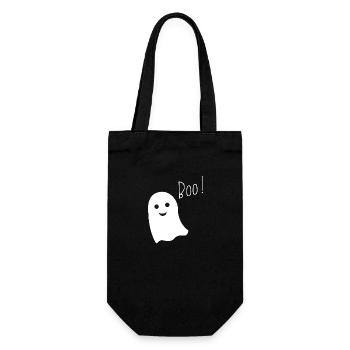 Gespenst boo - Geschenkbeutel für Flaschen - Schwarz - Vorne
