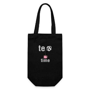 tea time - Gift Bag for Bottles - black - Front