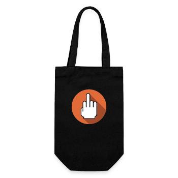 Fuck You Finger - Geschenkbeutel für Flaschen - Schwarz - Vorne