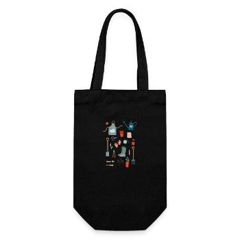 Gardening - Gift Bag for Bottles - black - Front