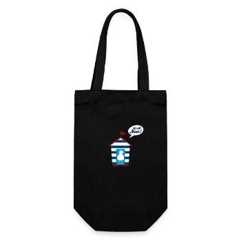 I want sea - Gift Bag for Bottles - black - Front