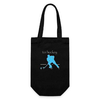 ice hockey - Geschenkbeutel für Flaschen - Schwarz - Vorne