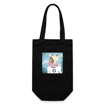 Poster cow nursery ahoy moin - Gift Bag for Bottles - black - Front