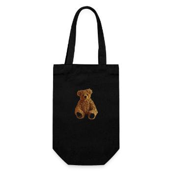 Teddybär - Geschenkbeutel für Flaschen - Schwarz - Vorne