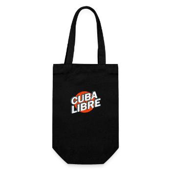 Cuba Libre Retro Poster - Geschenkbeutel für Flaschen - Schwarz - Vorne