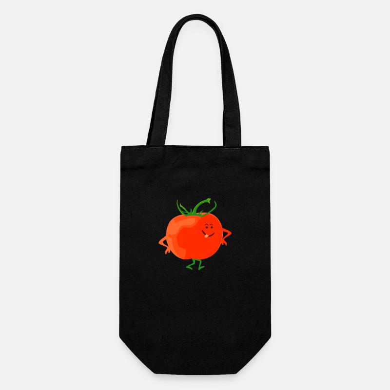 Tomate - Geschenkbeutel für Flaschen - Schwarz