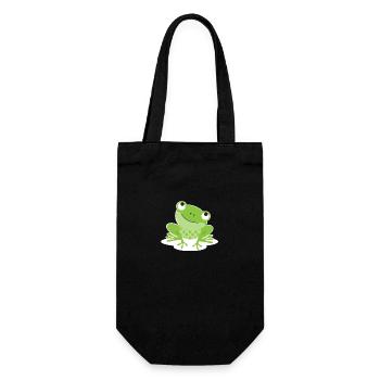 frog - Gift Bag for Bottles - black - Front