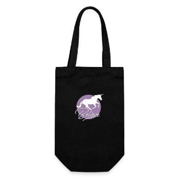 Einhorn - Geschenkbeutel für Flaschen - Schwarz - Vorne