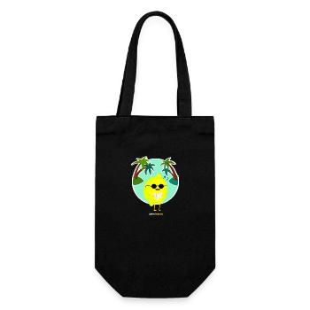 Tropical - Gift Bag for Bottles - black - Front