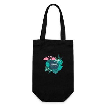 Tropical - Gift Bag for Bottles - black - Front