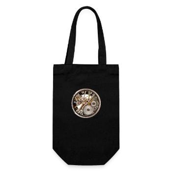 Movement Mechanical Dial Design Shirt - Gift Bag for Bottles - black - Front